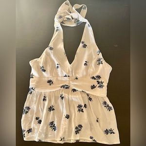 American Eagle floral halter top